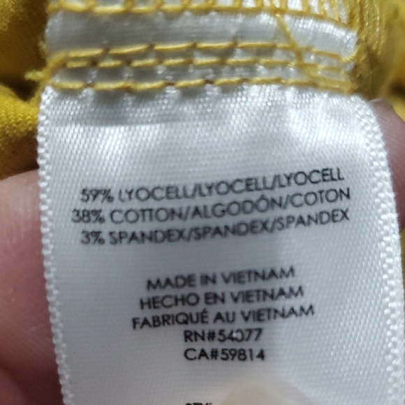 CAbi Yellow Chinos Straight-Leg Pants - Picture 3 of 9